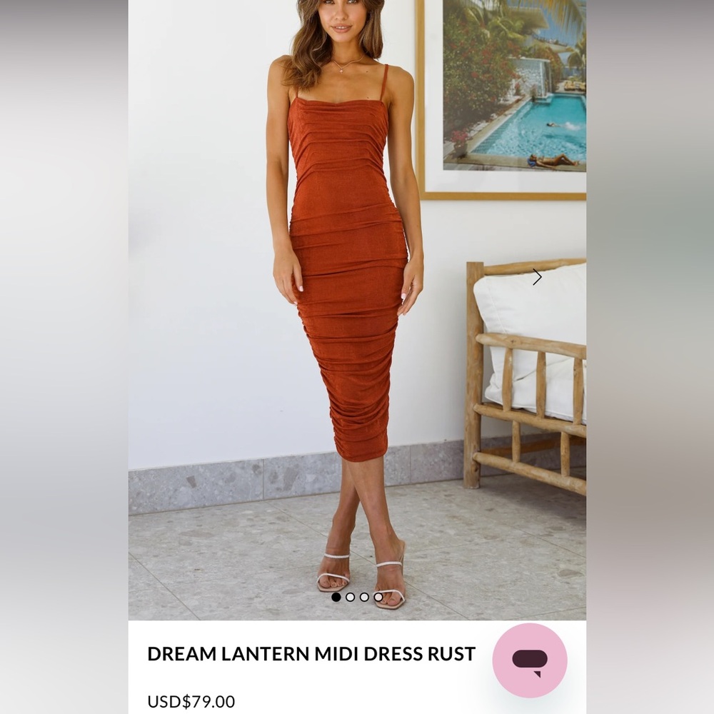 Hello Molly Rust Midi Dress